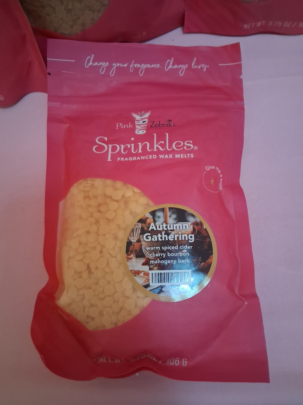 Fragranced wax melts package